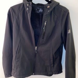 Black fleece lined windbreaker